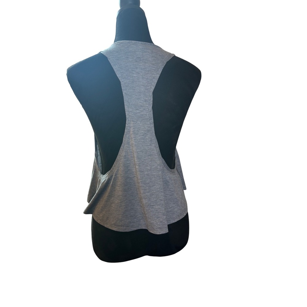Lululemon Cropped Tank Top‎ Racerback Never Coast Athletic Gray Size 8 - Picture 4 of 6
